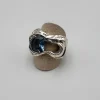 Coragem Medo - prata com Zircónia Azul